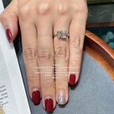 EM244 - Nhẫn cầu hôn, emerald & pear cut - Lucy Jewelry