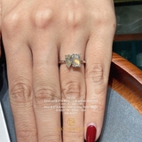 EM244 - Nhẫn cầu hôn, emerald & pear cut - Lucy Jewelry