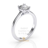EM247 - Nhẫn cầu hôn, cushion cut, 1.0 carat - Lucy Jewelry