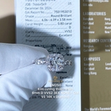 EM250 - Nhẫn cầu hôn, round cut, 6.0mm - Lucy Jewelry