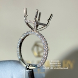 EM260A - Nhẫn cầu hôn, radiant cut, 4.0 carat - Lucy Jewelry