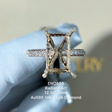 EM260A - Nhẫn cầu hôn, radiant cut, 4.0 carat - Lucy Jewelry