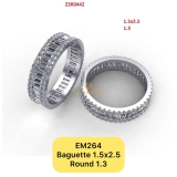 EM264 - Nhẫn full đá baguette, nhẫn vàng nữ, nhẫn thiết kế - Lucy Jewelry