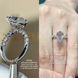 EM269 - Nhẫn cầu hôn, pear cut, 3.0 carat - Lucy Jewelry