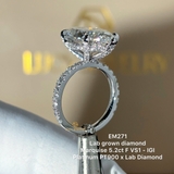 EM271 - Nhẫn cầu hôn, marquise cut, 5.2 carat - Lucy Jewelry
