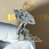 EM271 - Nhẫn cầu hôn, marquise cut, 5.2 carat - Lucy Jewelry