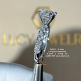 EM272 - Nhẫn cầu hôn, round cut, 8.1mm - Lucy Jewelry
