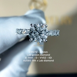 EM272 - Nhẫn cầu hôn, round cut, 8.1mm - Lucy Jewelry