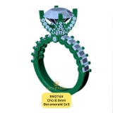 EM274A - Nhẫn cầu hôn, round cut, 8.6mm - Lucy Jewelry