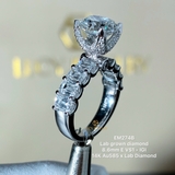 EM274B - Nhẫn cầu hôn, round cut, 8.6mm - Lucy Jewelry