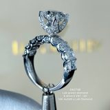 EM274B - Nhẫn cầu hôn, round cut, 8.6mm - Lucy Jewelry