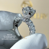 EM274B - Nhẫn cầu hôn, round cut, 8.6mm - Lucy Jewelry