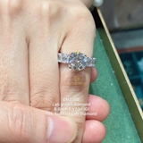 EM274B - Nhẫn cầu hôn, round cut, 8.6mm - Lucy Jewelry