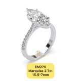 EM275 - Nhẫn cầu hôn, marquise cut, 2.7 carat - Lucy Jewelry