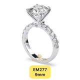 EM277 - Nhẫn cầu hôn, round cut, 9.0mm - Lucy Jewelry