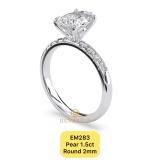 EM283 - Nhẫn cầu hôn, pear cut, 1.5 carat - Lucy Jewelry