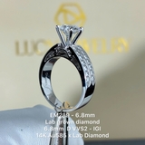 EM289 - Nhẫn cầu hôn, round cut, 6.8mm - Lucy Jewelry