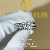 EM289 - Nhẫn cầu hôn, round cut, 6.8mm - Lucy Jewelry