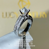 EM289 - Nhẫn cầu hôn, round cut, 6.8mm - Lucy Jewelry