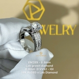 EM289 - Nhẫn cầu hôn, round cut, 6.8mm - Lucy Jewelry