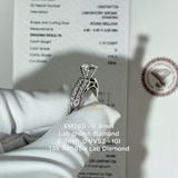 EM289 - Nhẫn cầu hôn, round cut, 6.8mm - Lucy Jewelry