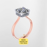 EM291 - Nhẫn cầu hôn, Asscher cut, 3.01 carat - Lucy Jewelry