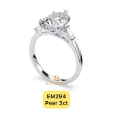 EM294 - Nhẫn cầu hôn, pear cut, 3.01 carat - Lucy Jewelry