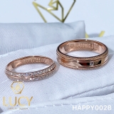 HAPPY002B Nhẫn cưới thiết kế, Nhẫn cưới đẹp, Nhẫn cưới kim cương - Lucy Jewelry
