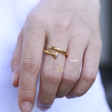 EM003 Nhẫn đinh C.A.R.TI.ER, nhẫn vàng, nhẫn thiết kế - Lucy Jewelry