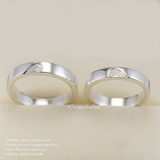 Nhẫn đôi nhẫn cặp bạc Lucy -  ND028