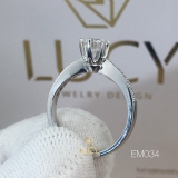 EM034 Nhẫn nữ thiết kế, nhẫn ổ cao 5mm 5.4mm, nhẫn cầu hôn, nhẫn đính hôn, nhẫn nữ vàng - Lucy Jewelry