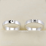 Nhẫn đôi Mặt trăng - Mặt trời bạc Lucy - ND032