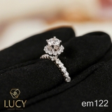 EM122 - Nhẫn cầu hôn, round cut, 4.5mm - Lucy Jewelry