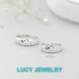 Nhẫn đôi nhẫn cặp bạc Lucy - ND049