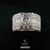 AM005 Nhẫn vàng nam đá chủ 7.2mm - Lucy Jewelry
