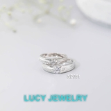 Nhẫn đôi nhẫn cặp bạc Lucy  - ND051
