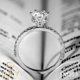 EM053 Nhẫn nữ vàng, nhẫn ổ kim, nhẫn nữ thiết kế, nhẫn cầu hôn, nhẫn đính hôn - Lucy Jewelry