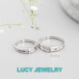 Nhẫn đôi nhẫn cặp bạc Lucy - ND056