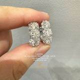 EB059 - Khuyên tai thiết kế, 4.5mm, round cut  - Lucy Jewelry
