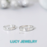 Nhẫn đôi nhẫn cặp bạc Lucy - ND059