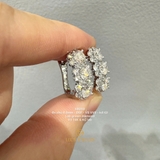 EB059 - Khuyên tai thiết kế, 4.5mm, round cut  - Lucy Jewelry