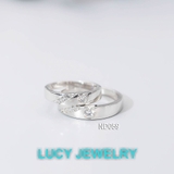 Nhẫn đôi nhẫn cặp bạc Lucy - ND059