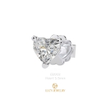 EB062 - Khuyên tai thiết kế, heart cut  - Lucy Jewelry