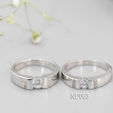 Nhẫn đôi nhẫn cặp bạc Lucy  - ND063