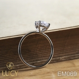 EM069 Nhẫn nữ vàng, nhẫn ổ kim cương oval 2carat 7*9mm, nhẫn nữ thiết kế, nhẫn cầu hôn, nhẫn đính hôn - Lucy Jewelry