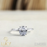 EM069 Nhẫn nữ vàng, nhẫn ổ kim cương oval 2carat 7*9mm, nhẫn nữ thiết kế, nhẫn cầu hôn, nhẫn đính hôn - Lucy Jewelry