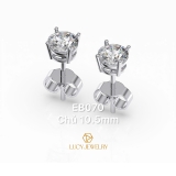 EB070 - Khuyên tai thiết kế, 10.5mm, round cut  - Lucy Jewelry