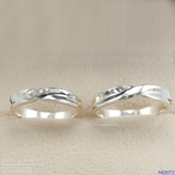 Nhẫn đôi nhẫn cặp đẹp Bạc Lucy - ND072