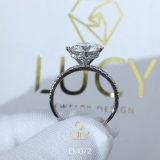 EM072 Nhẫn nữ vàng, nhẫn ổ kim cương 8mm, 8.1mm, nhẫn nữ thiết kế, nhẫn cầu hôn, nhẫn đính hôn - Lucy Jewelry