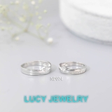 Nhẫn đôi nhẫn cặp bạc Lucy  - ND074